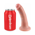 King Cock 6 in. Cock Realistic Dildo With Suction Cup Beige - Fantasies Boutique