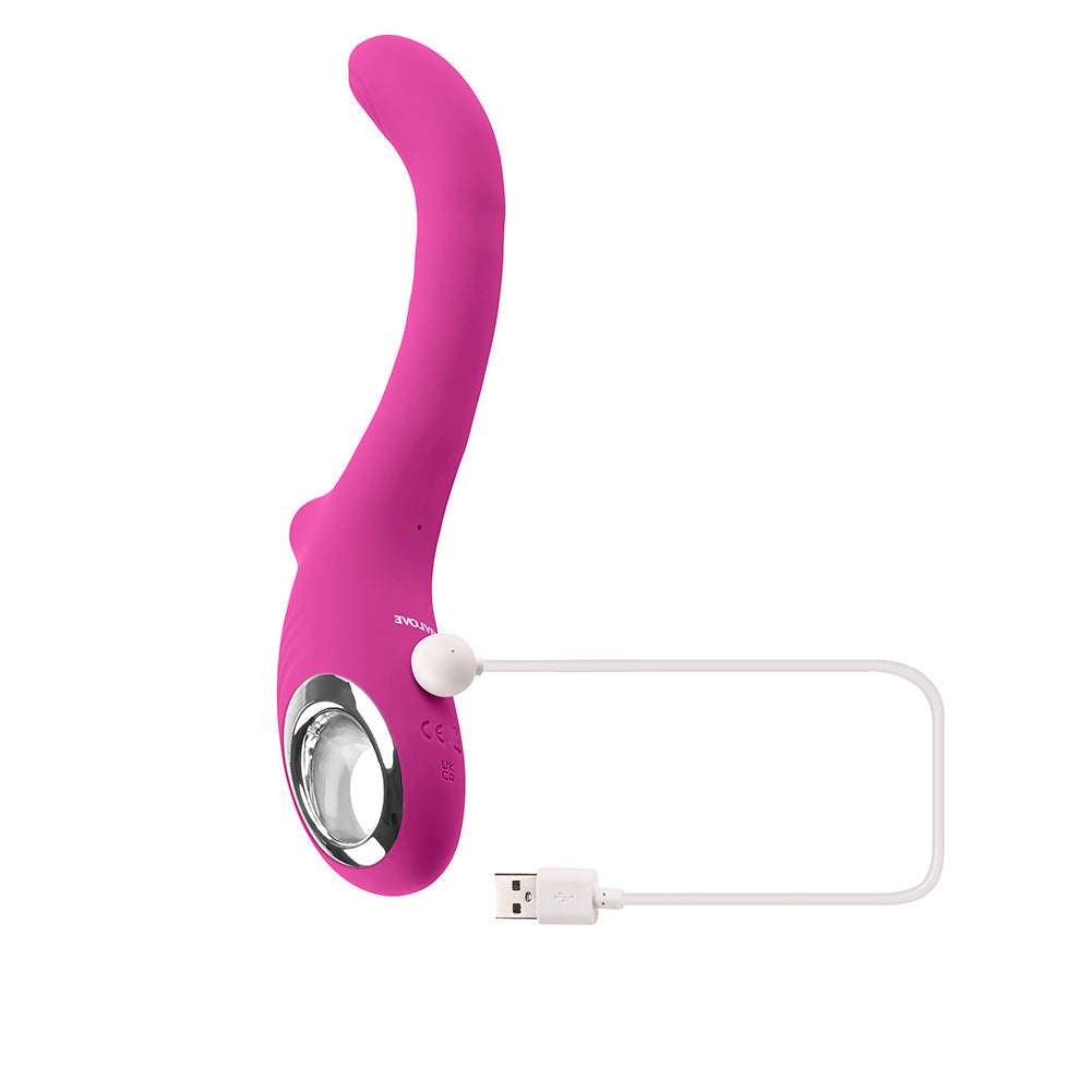 Evolved Strike A Pose Rechargeable Posable Tapping Suction Silicone Vibrator Pink - Fantasies Boutique