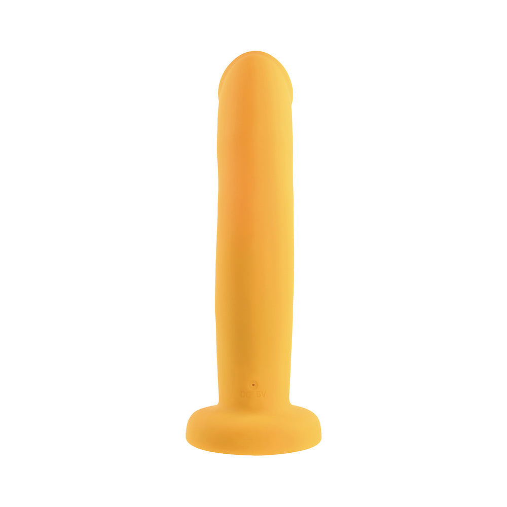 Gender X Sweet Embrace Vibrating 7 in. Dildo and Jock-Style Strap-On Harness Set Yellow/Black - Fantasies Boutique