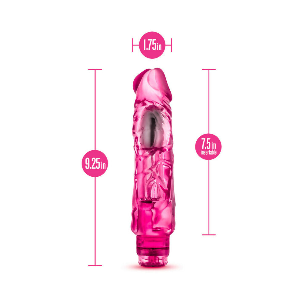 Naturally Yours Wild Ride Realistic 9 in. Vibrating Dildo Pink - Fantasies Boutique