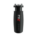 PDX Elite Motobator 2 Rechargeable Thrusting Vibrating Masturbator Clear/Black - Fantasies Boutique