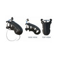 Fantasy C-Ringz Hardcore Silicone Cock Blocker Locking Chastity Cage Black - Fantasies Boutique