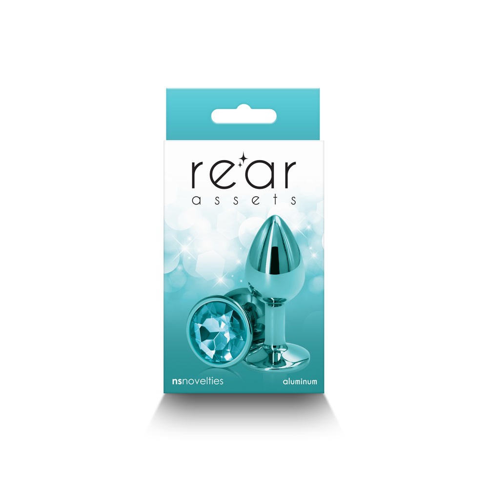 Rear Assets Metal Anal Plug Small Teal - Fantasies Boutique