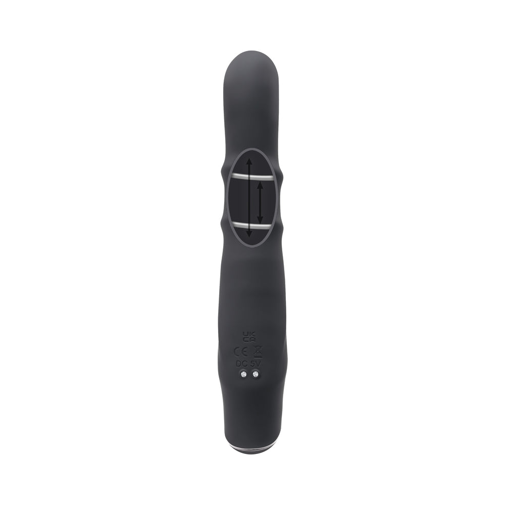 Evolved Ringmaster Rechargeable Dual Stim Vibe Silicone Black - Fantasies Boutique