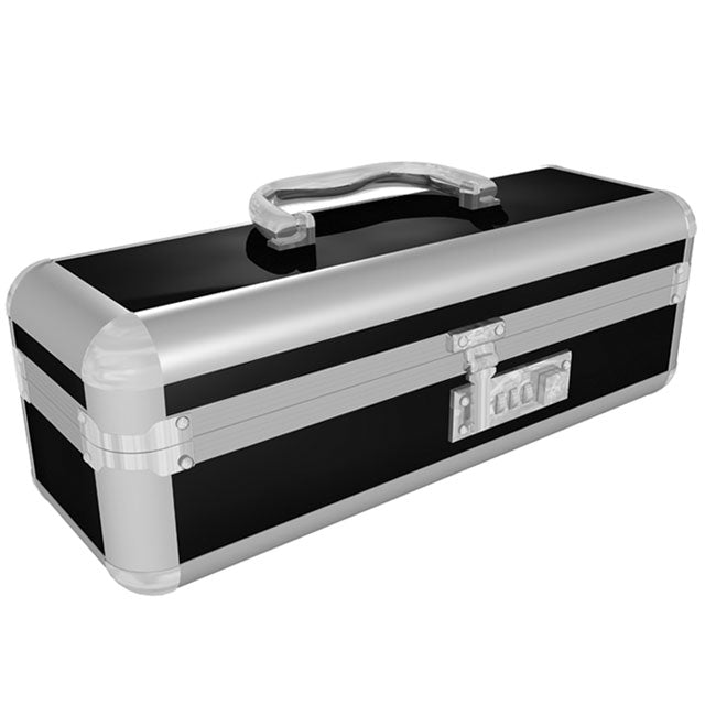The Toy Chest Lockable Vibrator Case Medium Black - Fantasies Boutique