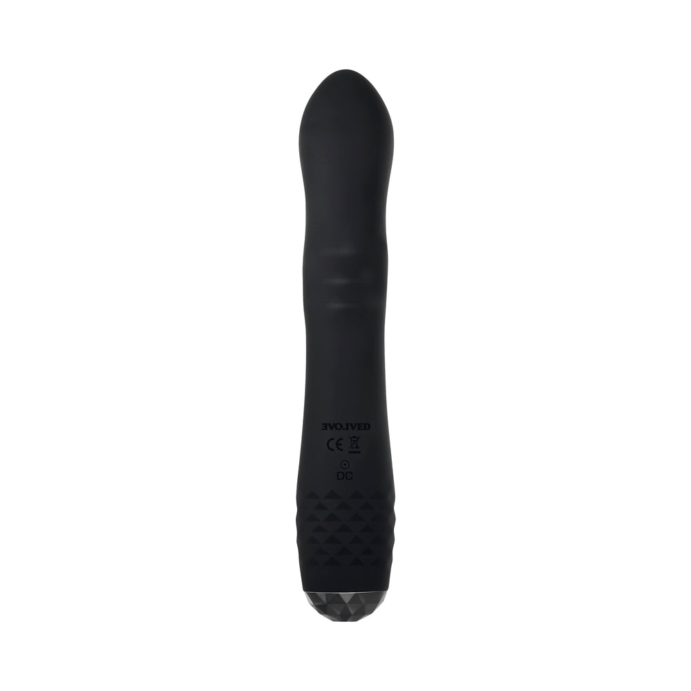 Evolved Bodacious Bunny Rechargeable Silicone Rabbit Vibrator Black - Fantasies Boutique