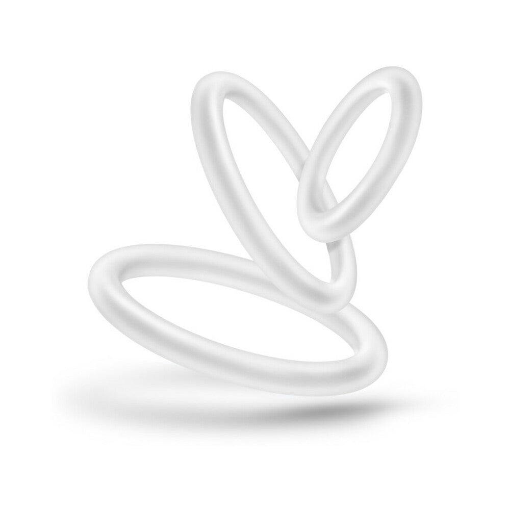Blush Performance VS4 Pure Premium Silicone Cockrings 3-Pack Set White - Fantasies Boutique