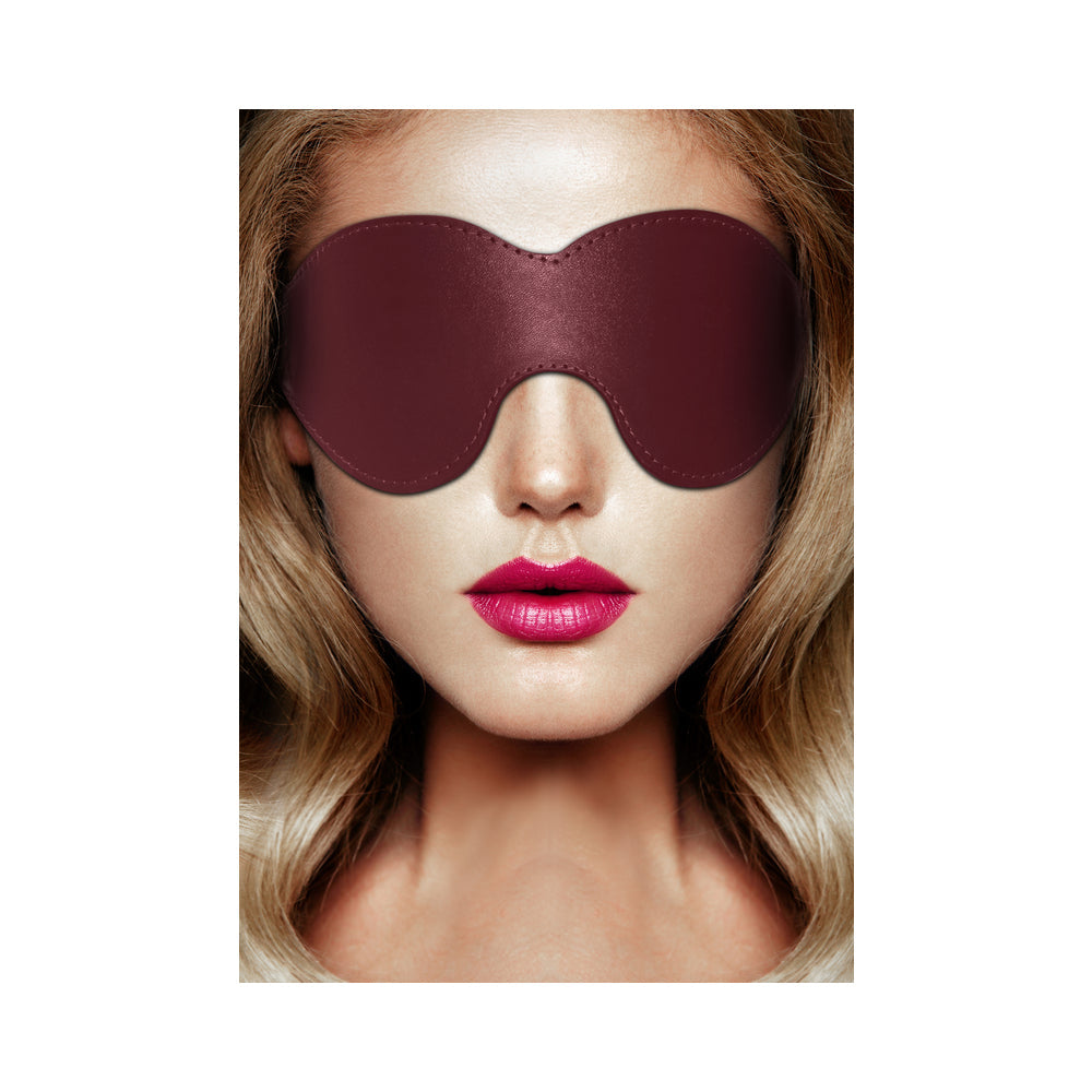 Ouch! Halo Eye Mask Blindfold Burgundy - Fantasies Boutique