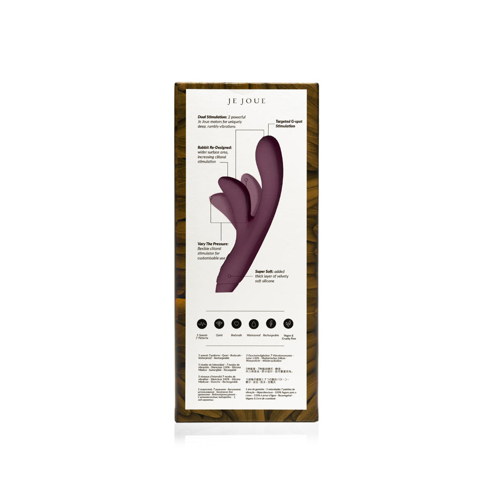 Je Joue Hera Rechargeable Silicone Rabbit Vibrator Purple - Fantasies Boutique