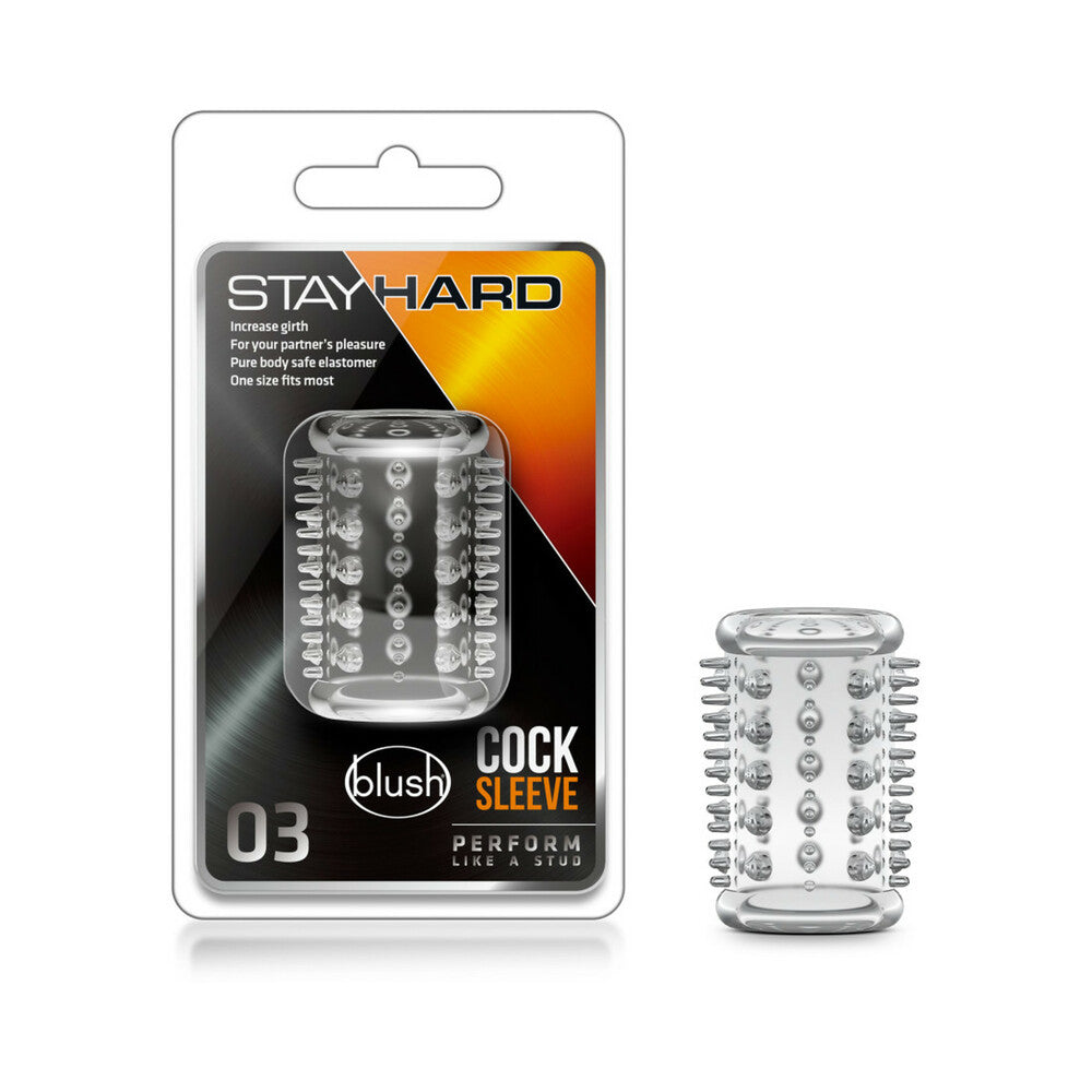 Blush Stay Hard Cock Sleeve 03 Penis Enhancer Clear - Fantasies Boutique