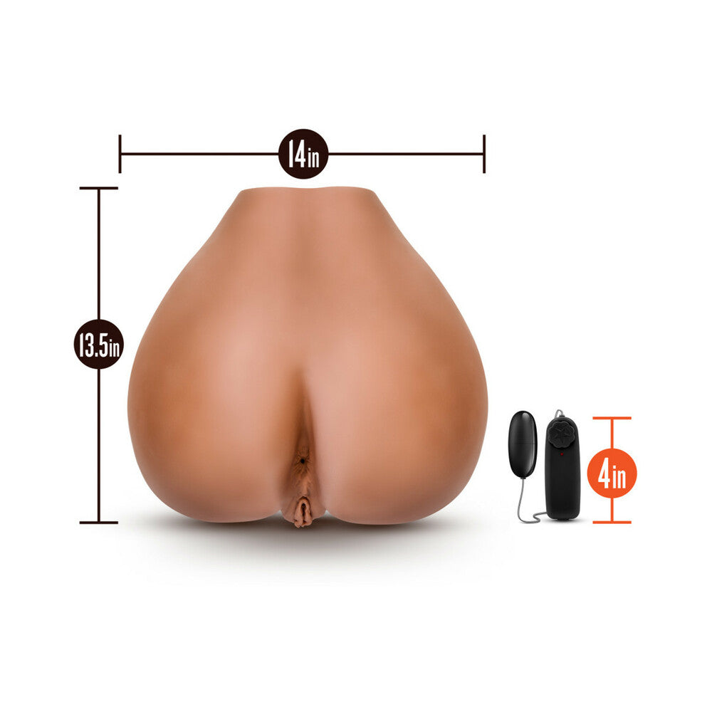 X5 Men Rita Dual Entry Masturbator with Remote-Controlled Bullet Vibrator Tan - Fantasies Boutique