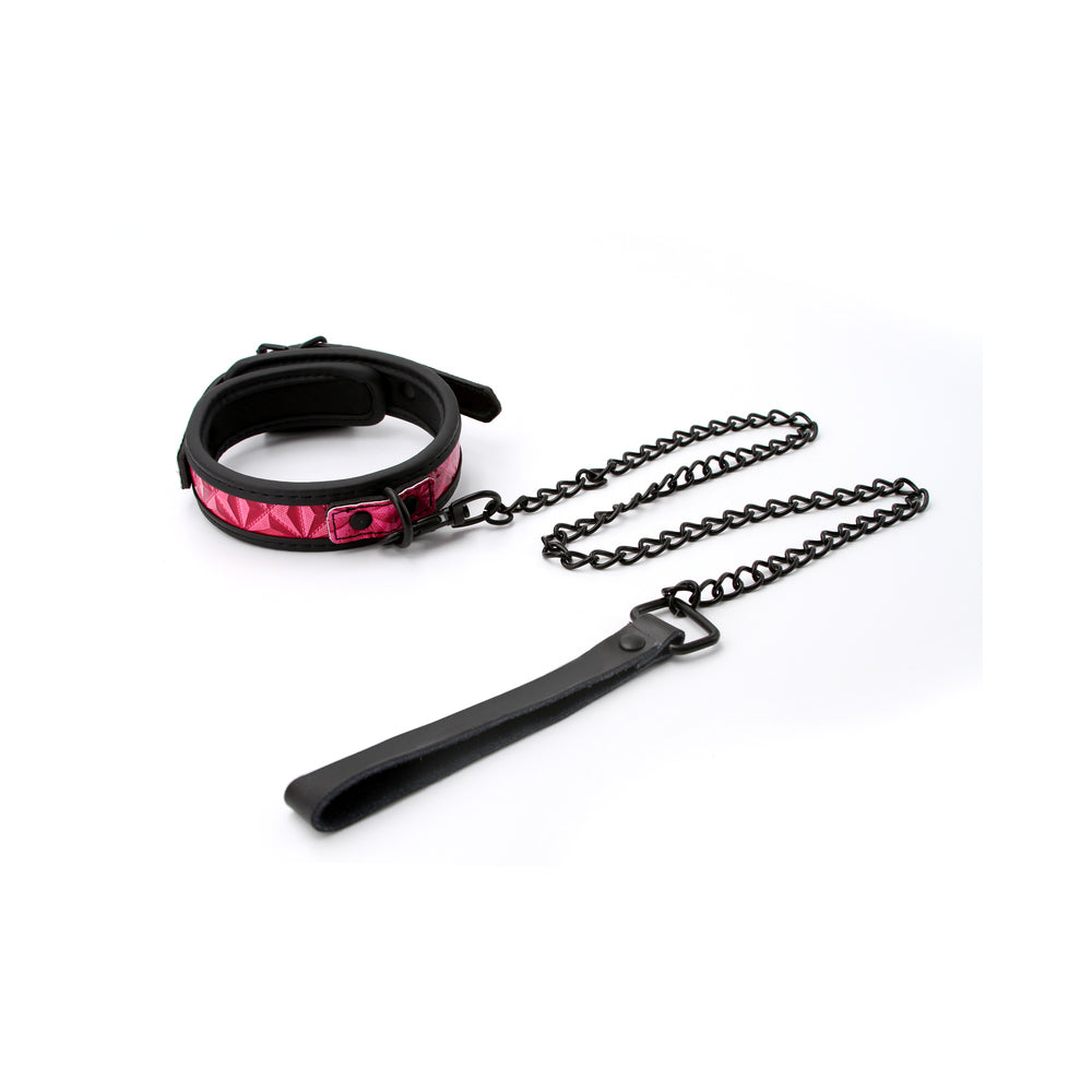 Sinful Vinyl Collar Pink - Fantasies Boutique