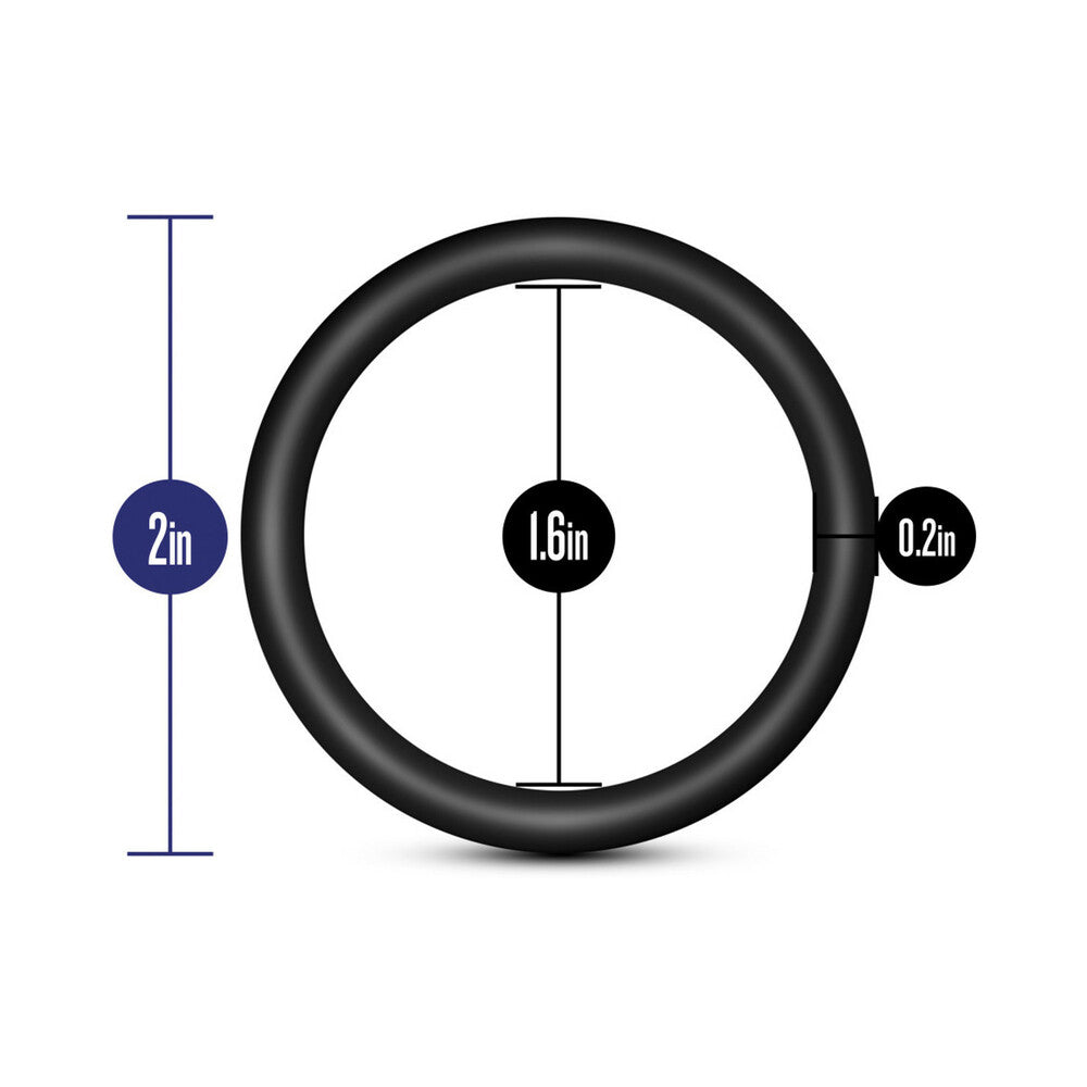 Blush Performance VS3 Pure Premium Silicone Cockrings 3-Pack Large Black - Fantasies Boutique