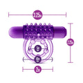 Play with Me The Player Vibrating Double Strap Cockring Purple - Fantasies Boutique