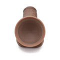 Curve Toys FLESHSTIXXX Rechargeable 8 in. Posable Vibrating Dildo with Balls & Suction Cup Brown - Fantasies Boutique