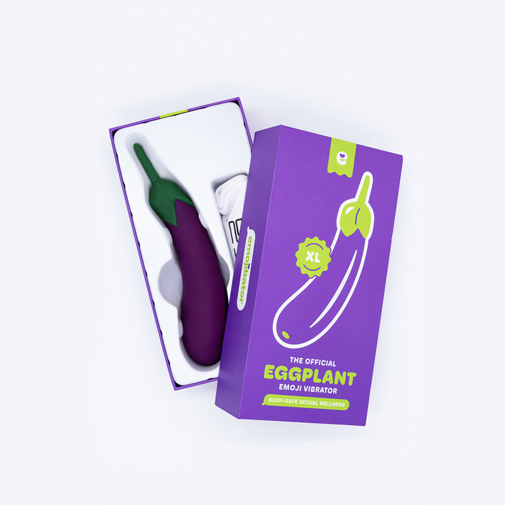 Emojibator Eggplant XL Emoji Vibrator - Fantasies Boutique