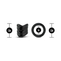 Blush Stay Hard Beef Ball Stretcher Snug X Long 1 in. Black - Fantasies Boutique