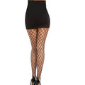 Dreamgirl Double-Knitted Fence-Net Pantyhose Black OS - Fantasies Boutique