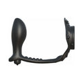 Fantasy C-Ringz Rock Hard Ass-Gasm Vibrating Silicone Cockring With Anal Plug Black