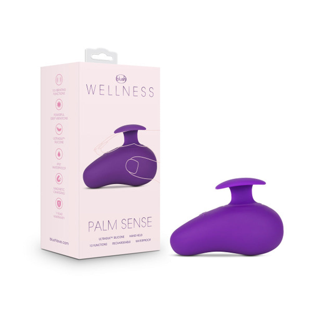 Blush Wellness Palm Sense Rechargeable Silicone Vibrator Purple - Fantasies Boutique