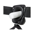 RealRock Realistic 9 in. Hollow Strap-On With Balls Black - Fantasies Boutique