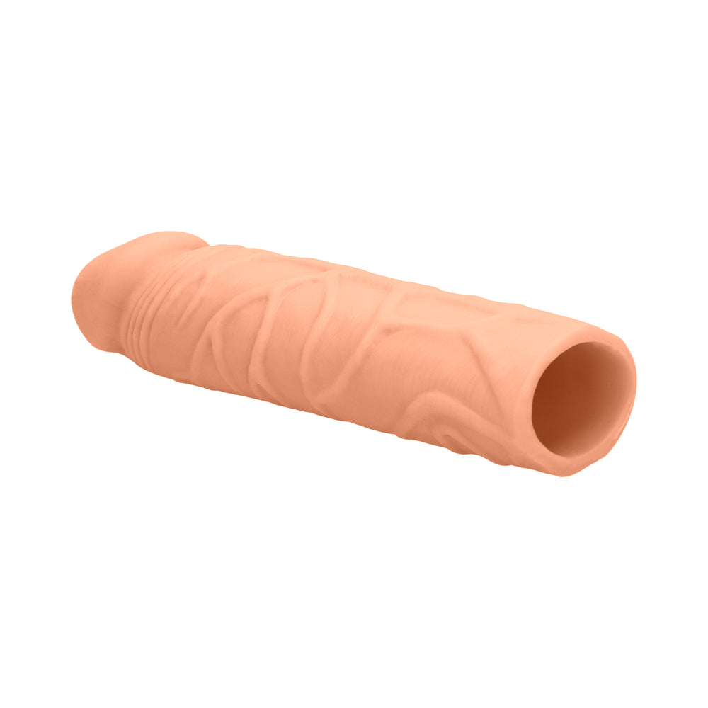 RealRock Realistic Veiny 7 in. Penis Sleeve Extender Beige - Fantasies Boutique