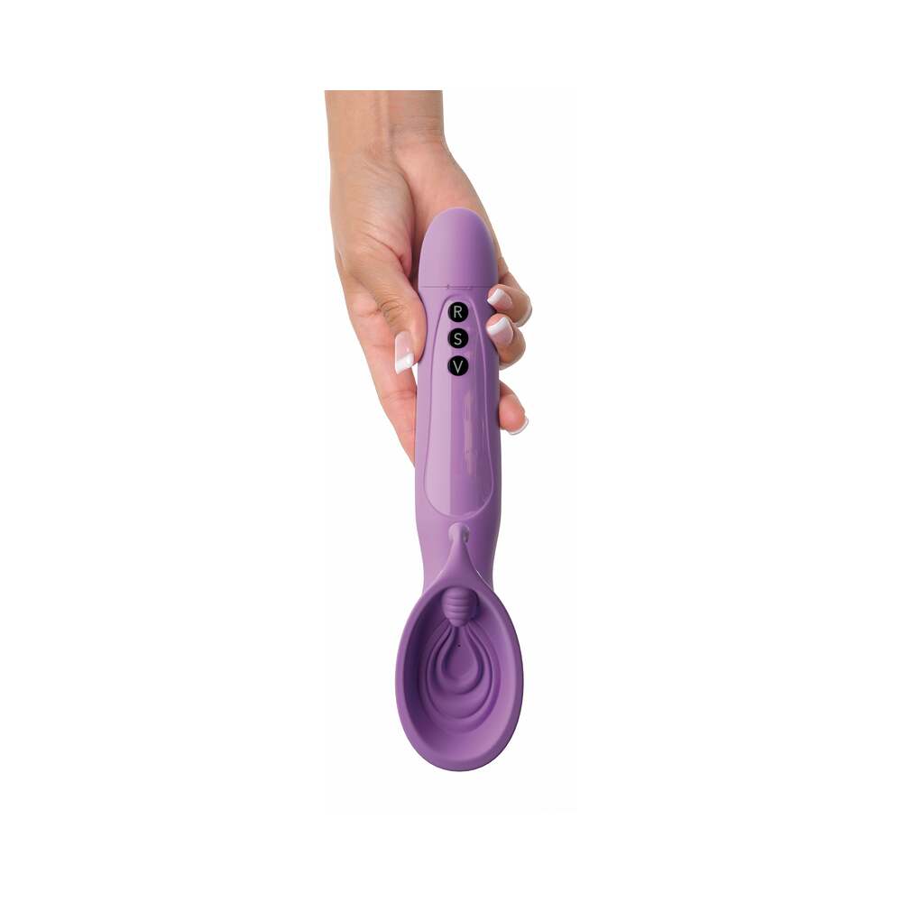 Fantasy For Her Vibrating Roto Suck-Her Silicone Vulva Pump Purple - Fantasies Boutique