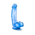B Yours Sweet 'n Hard 1 Realistic 7 in. Dildo with Balls Blue - Fantasies Boutique