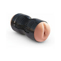 PDX Tight Grip Pussy & Ass Dual Density Squeezable Masturbator Beige/Black - Fantasies Boutique
