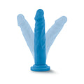 Neo 7.5 in. Dual Density Dildo Neon Blue - Fantasies Boutique