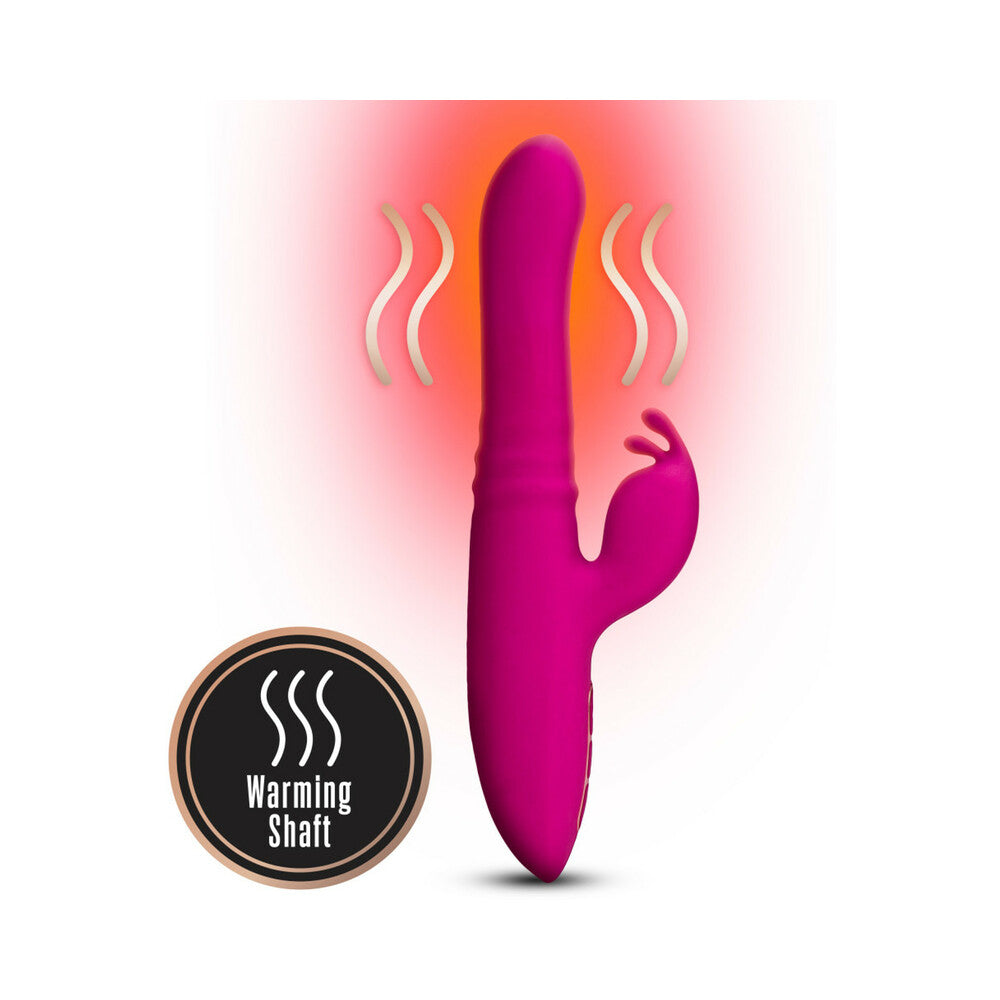 Blush Lush Kira Rechargeable Silicone Thrusting Rabbit Vibrator Velvet - Fantasies Boutique