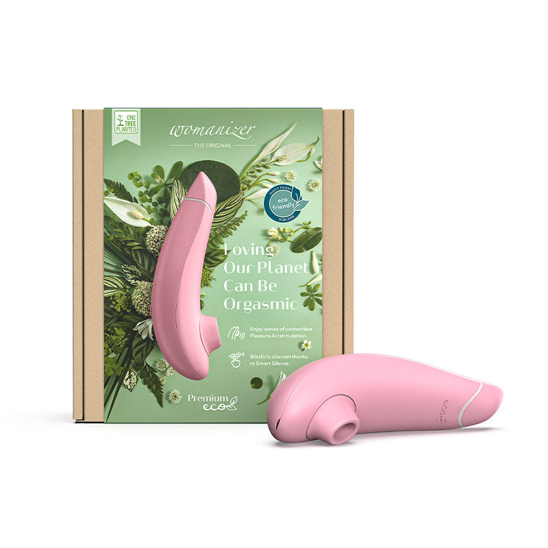 Womanizer Premium Eco Rechargeable Silicone Pleasure Air Clitoral Stimulator Rose - Fantasies Boutique