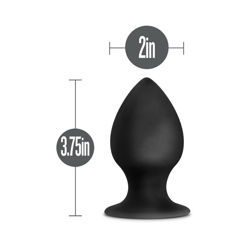 Anal Adventures Platinum Silicone Anal Stout Plug Large Black - Fantasies Boutique