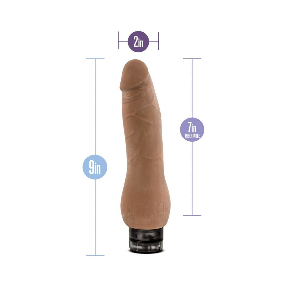 Au Naturel Tomas 9 in. Dual Density Vibrating Dildo Tan - Fantasies Boutique
