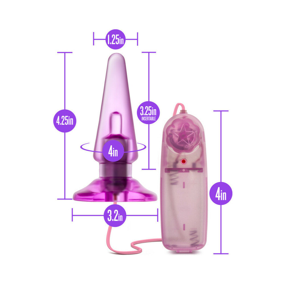 B Yours Basic Anal Pleaser Remote-Controlled Vibrating Anal Plug Pink - Fantasies Boutique
