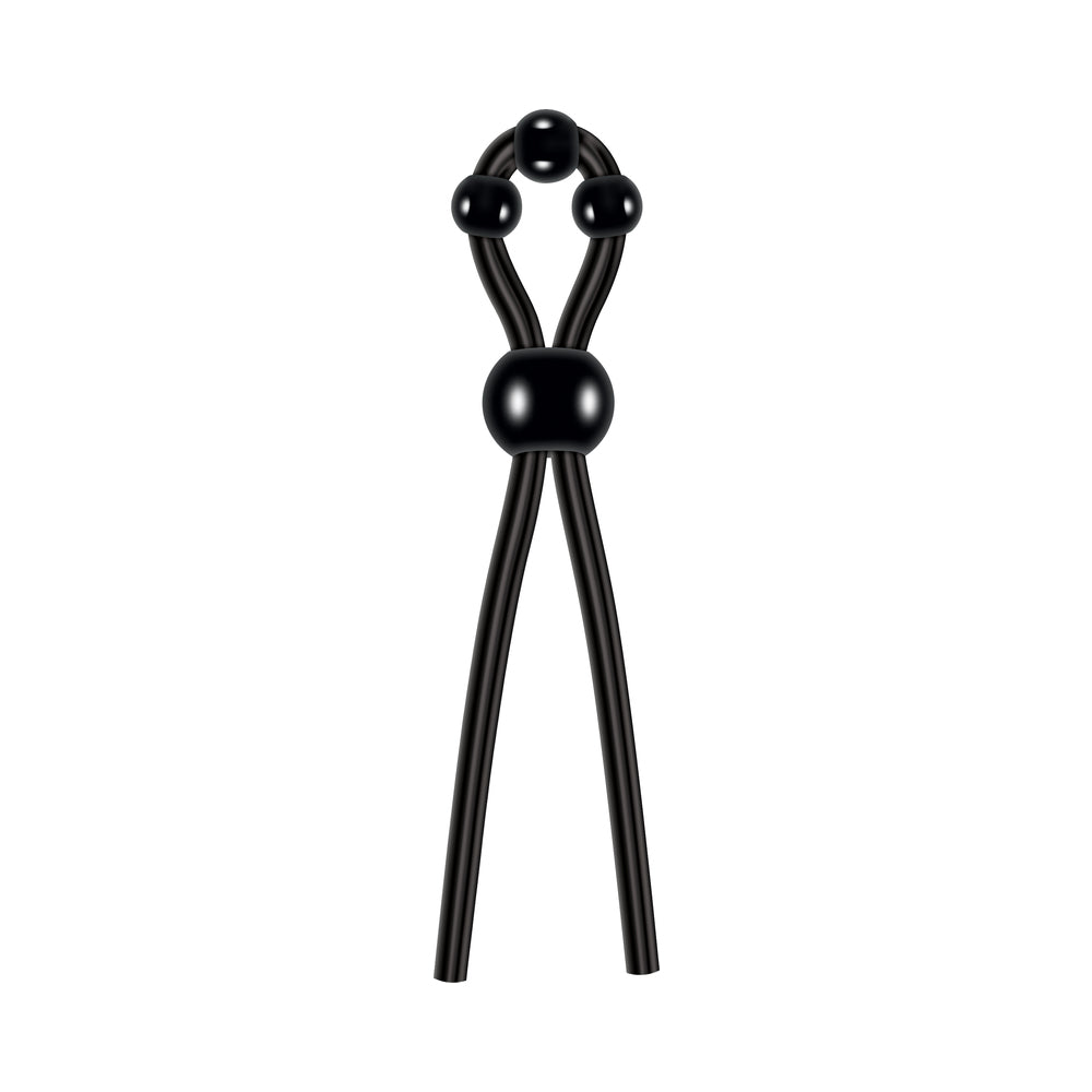 Zero Tolerance Ultimate Silicone Lasso Adjustable Cockring Black - Fantasies Boutique