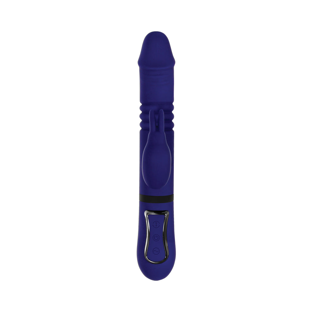 Gender X All In One Rechargeable Thrusting Rotating Silicone Rabbit Vibrator Purple - Fantasies Boutique