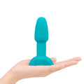 b-Vibe Rimming Petite Rotating and Vibrating Remote Control Plug Teal - Fantasies Boutique