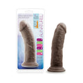Blush Au Naturel 8 in. Posable Dual Density Dildo with Suction Cup Brown - Fantasies Boutique