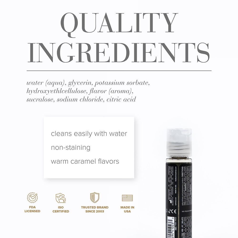 JO Gelato Salted Caramel Flavored Water-Based Lubricant 1 oz. - Fantasies Boutique