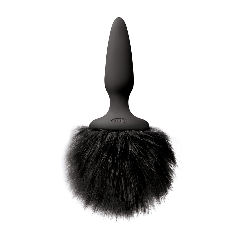 Bunny Tails Plug Mini Black Fur - Fantasies Boutique