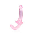 RealRock Crystal Clear 6 in. Strapless Strap-On Dildo Pink - Fantasies Boutique