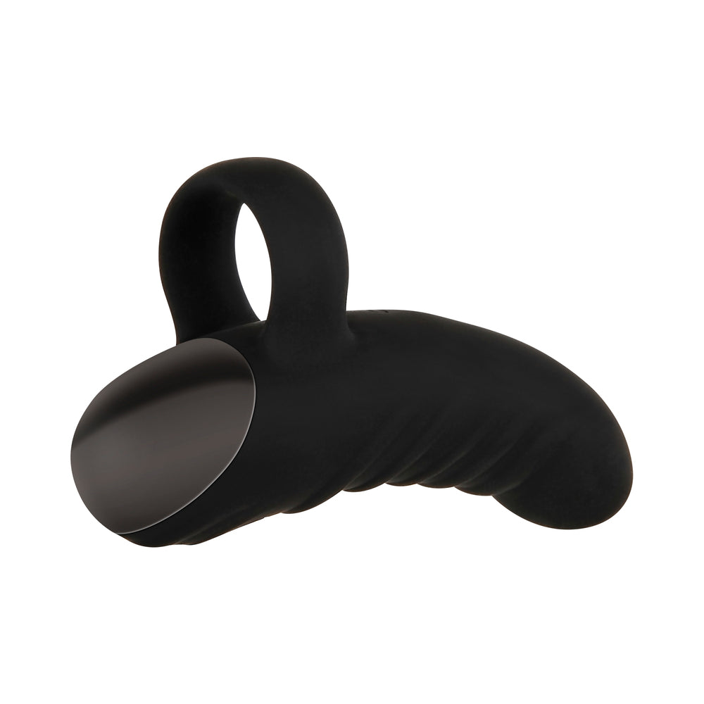 Evolved Hooked On You Rechargeable Silicone Finger Vibrator Black - Fantasies Boutique
