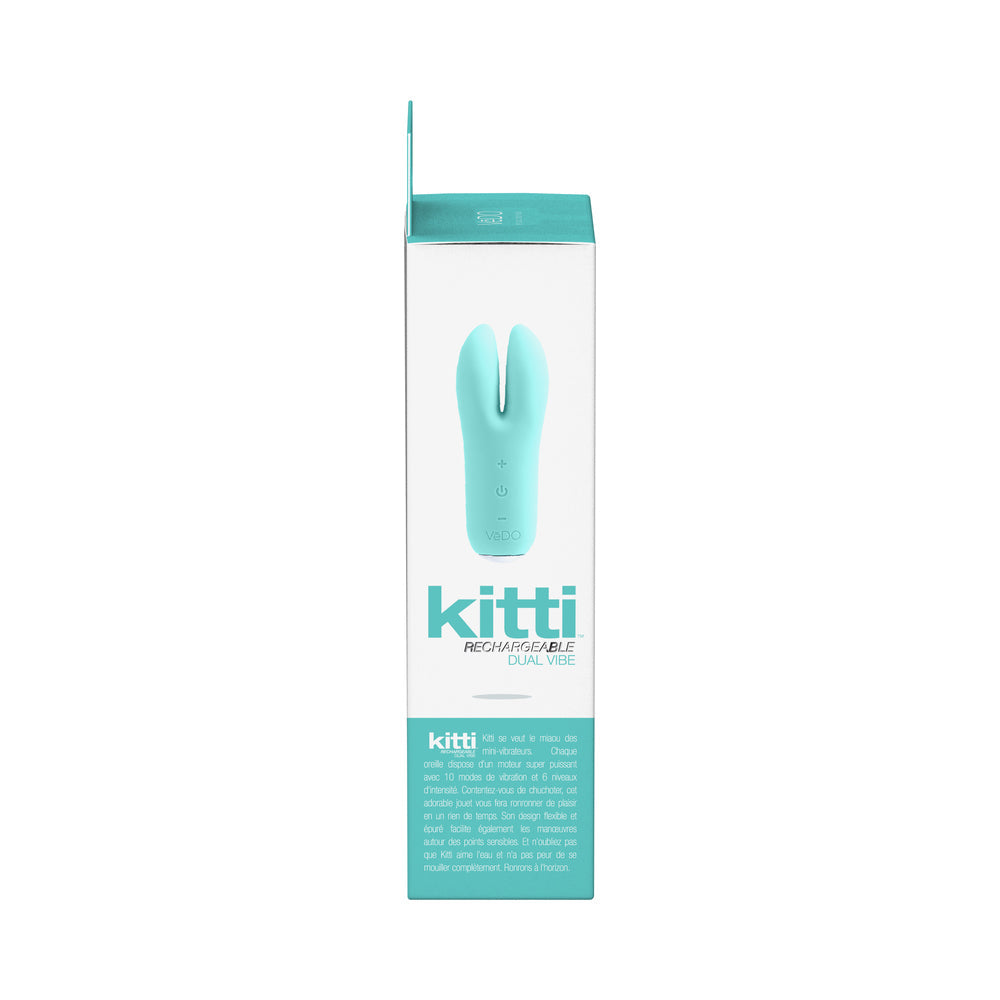 Vedo Kitti Rechargeable Dual Vibe Tease Me Turquoise