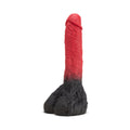 The Realm Lycan 10.5 in. Silicone Lock On Fantasy Werewolf Dildo Red - Fantasies Boutique