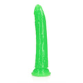 RealRock Glow in the Dark Slim 11 in. Dildo Neon Green - Fantasies Boutique
