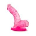 Blush Naturally Yours 4 in. Mini Cock Realistic Dildo with Balls & Suction Cup Pink - Fantasies Boutique
