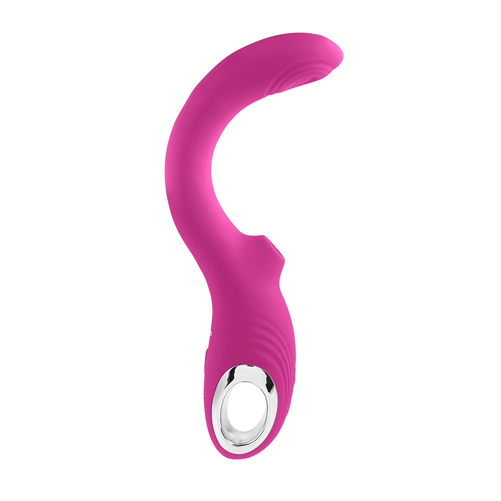 Evolved Strike A Pose Rechargeable Posable Tapping Suction Silicone Vibrator Pink - Fantasies Boutique