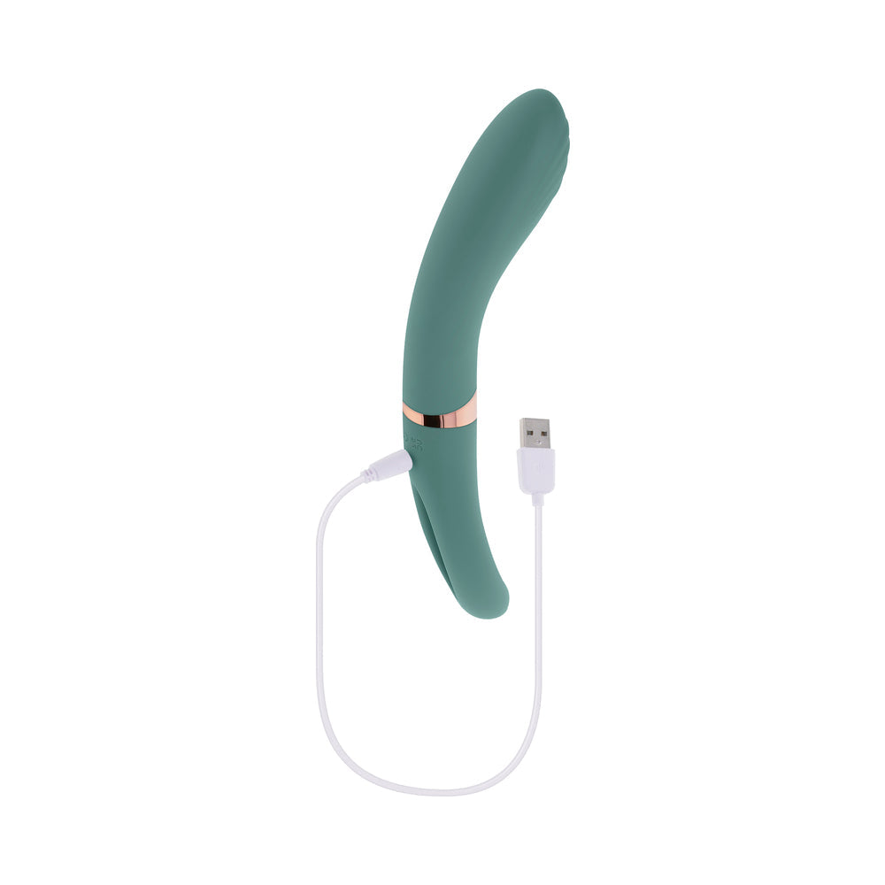 Evolved Chick Flick Rechargeable Vibrator with Flicker Silicone Mint - Fantasies Boutique