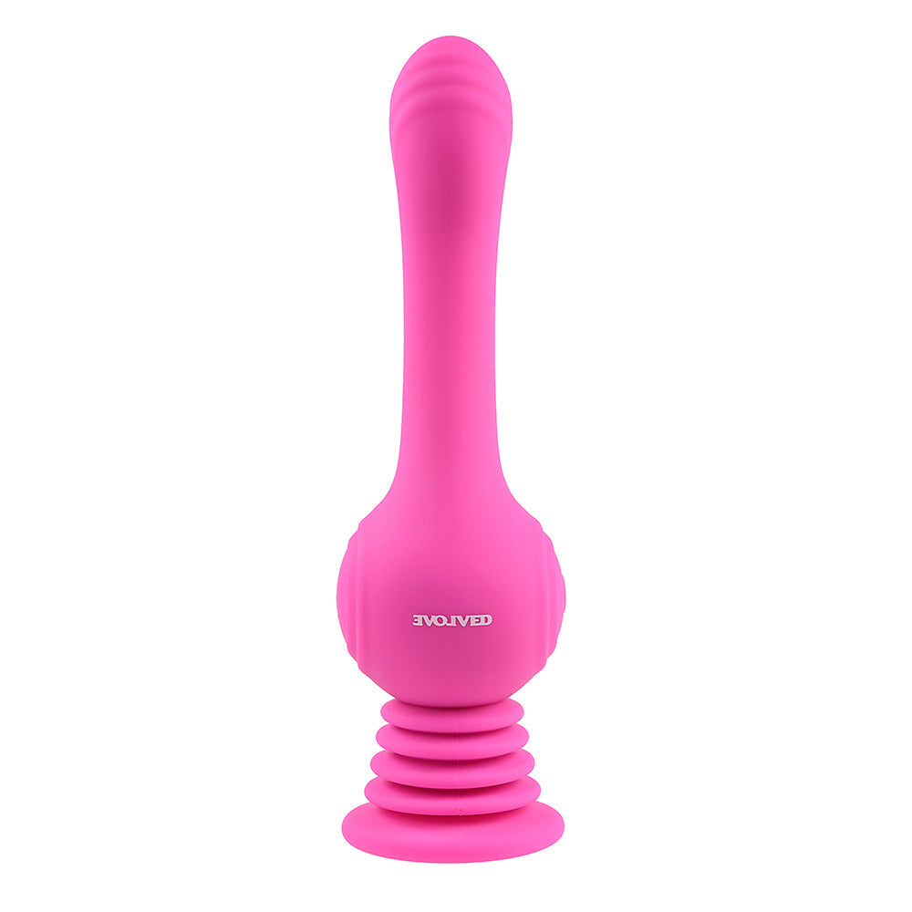 Evolved Gyro Vibe Rechargeable Gyrating Silicone Vibrator Pink - Fantasies Boutique